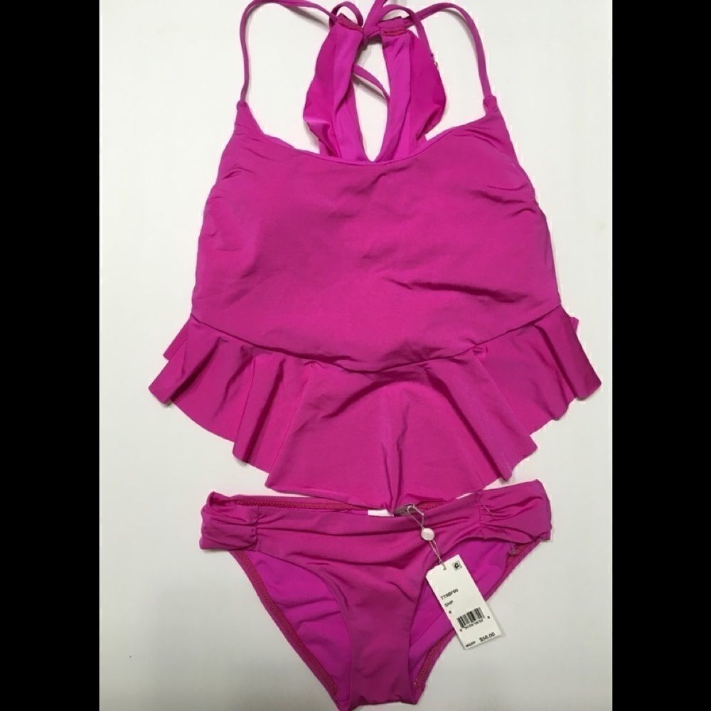 Trina Turk Pink Solids Tankini. NWT - Picture 4 of 7